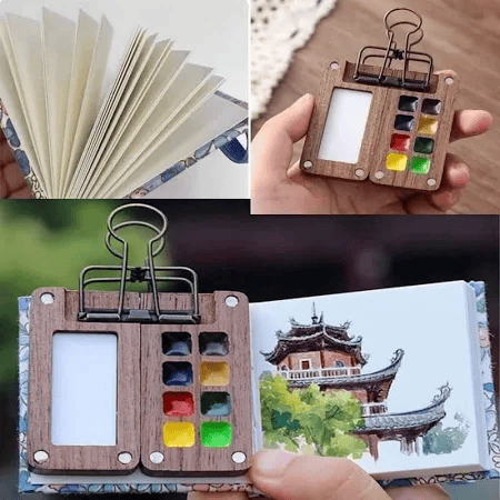 🎨The Portable Tiny Watercolor Painting Set