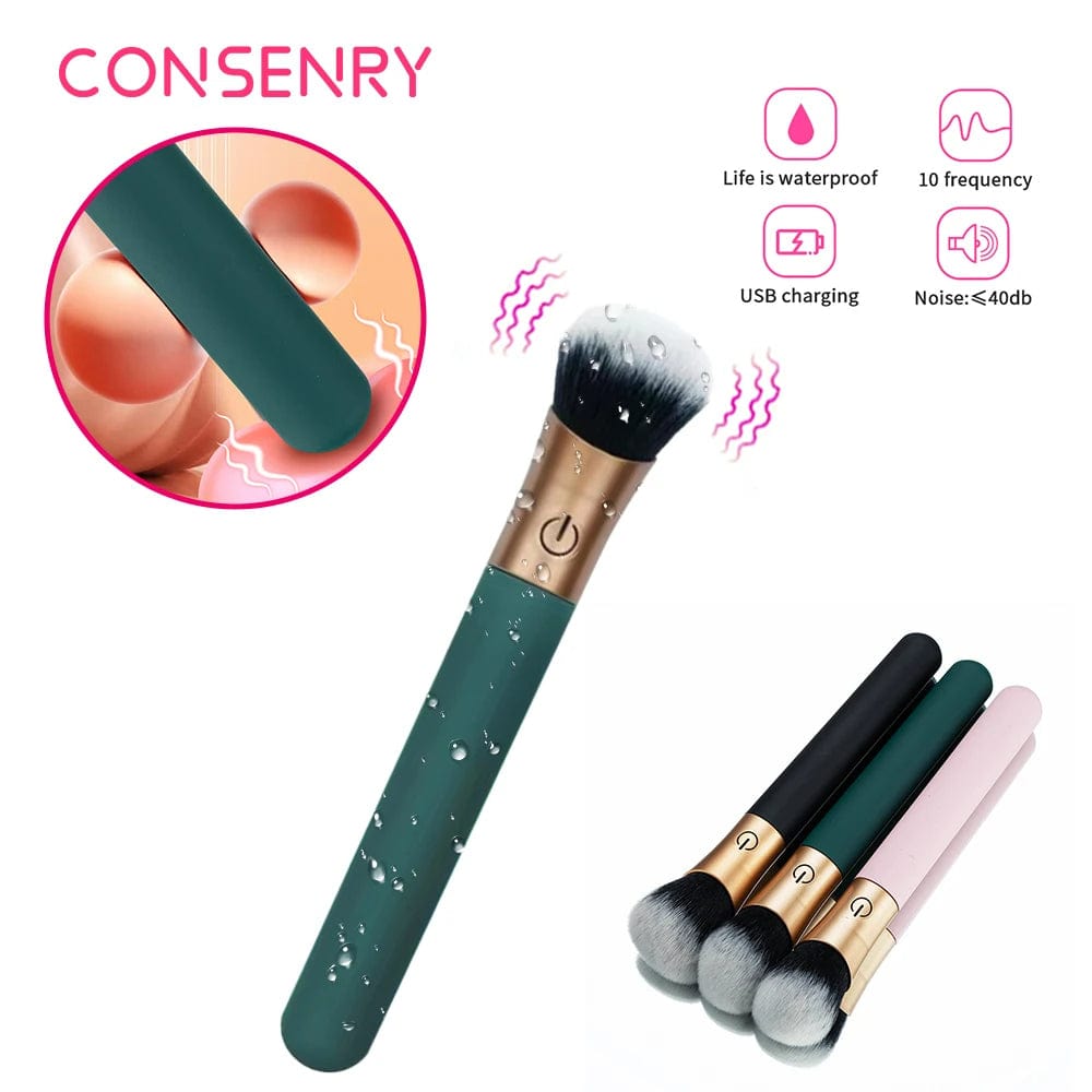 Brush Vibrator 2.1  for Women G-Spot Nipple Clitoral Makeup Stimulator
