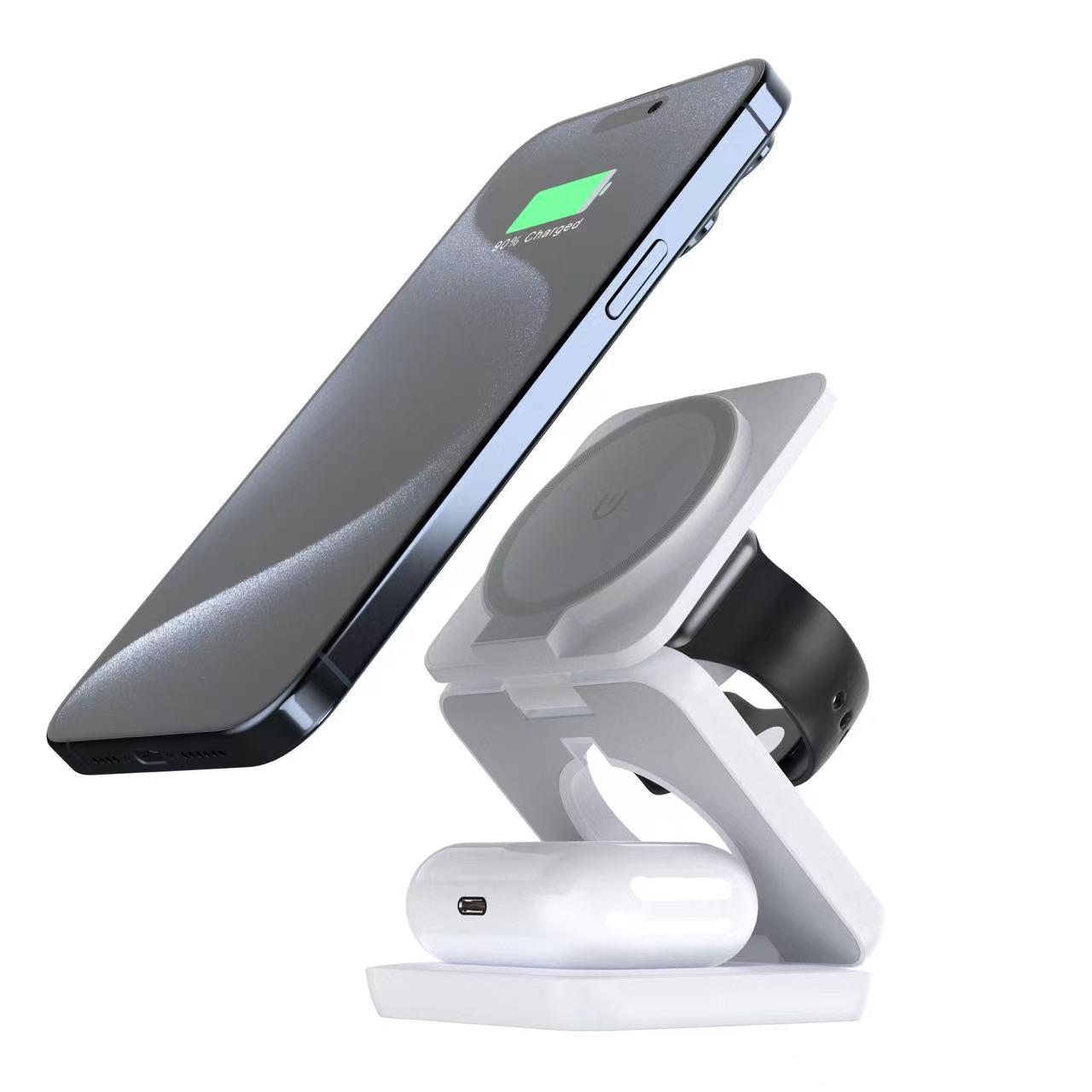 (🔥Last Day Promotion 50% OFF) 3 in 1 Folding Wireless Charging Station - Buy 2 Free Shipping