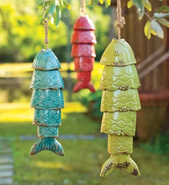 (Mother's Day Hot Sale - 50% OFF) 🎏🎏Colored Koi Fish Wind Chime, BUY 2 FREE SHIPPING