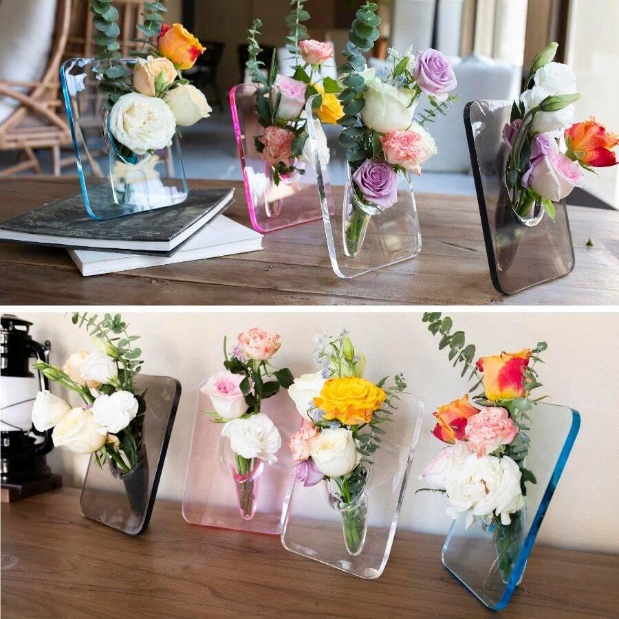 Transparent Acrylic Flower Vase Frame, Buy 4 Free Shipping