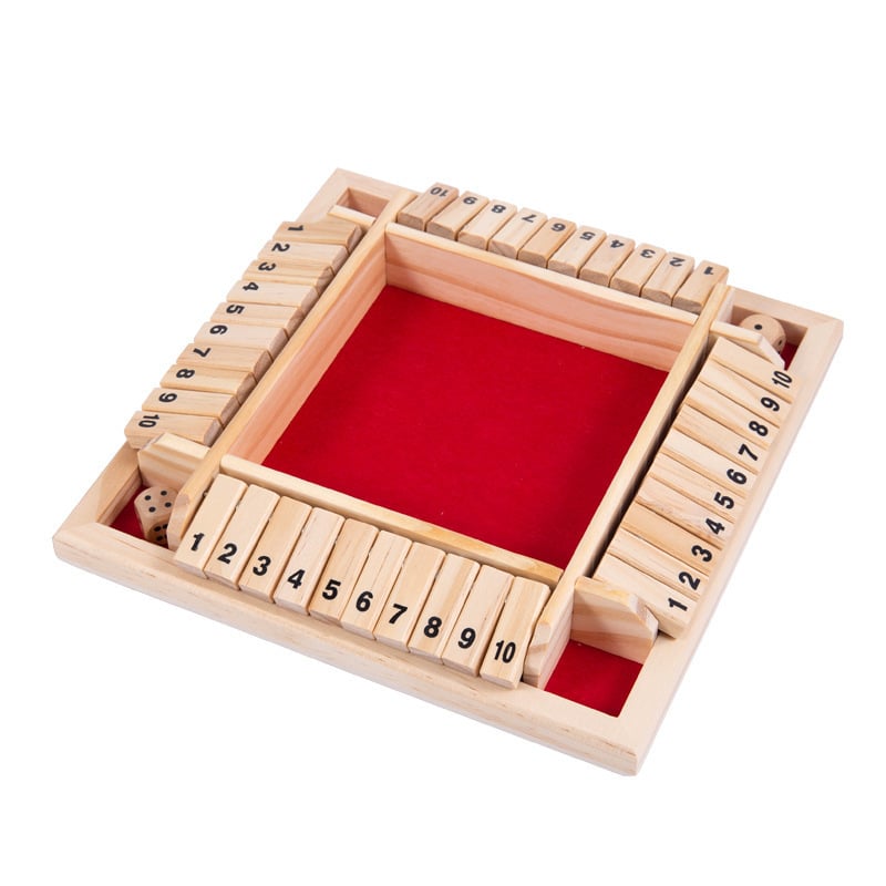 SHUT THE BOX-WOODEN DICE BOARD GAME