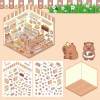 Pink Pony House Bear Bakery Puppy Restaurant Capybara Supermarket Sticker Scene