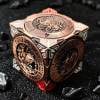 2025 New DND Fidget Spinner DICE: 7-in-1 Metal DND Dice Cube – 6-Sided Rotating Polyhedral Dice, Tabletop RPG Accessory for DMs and Player