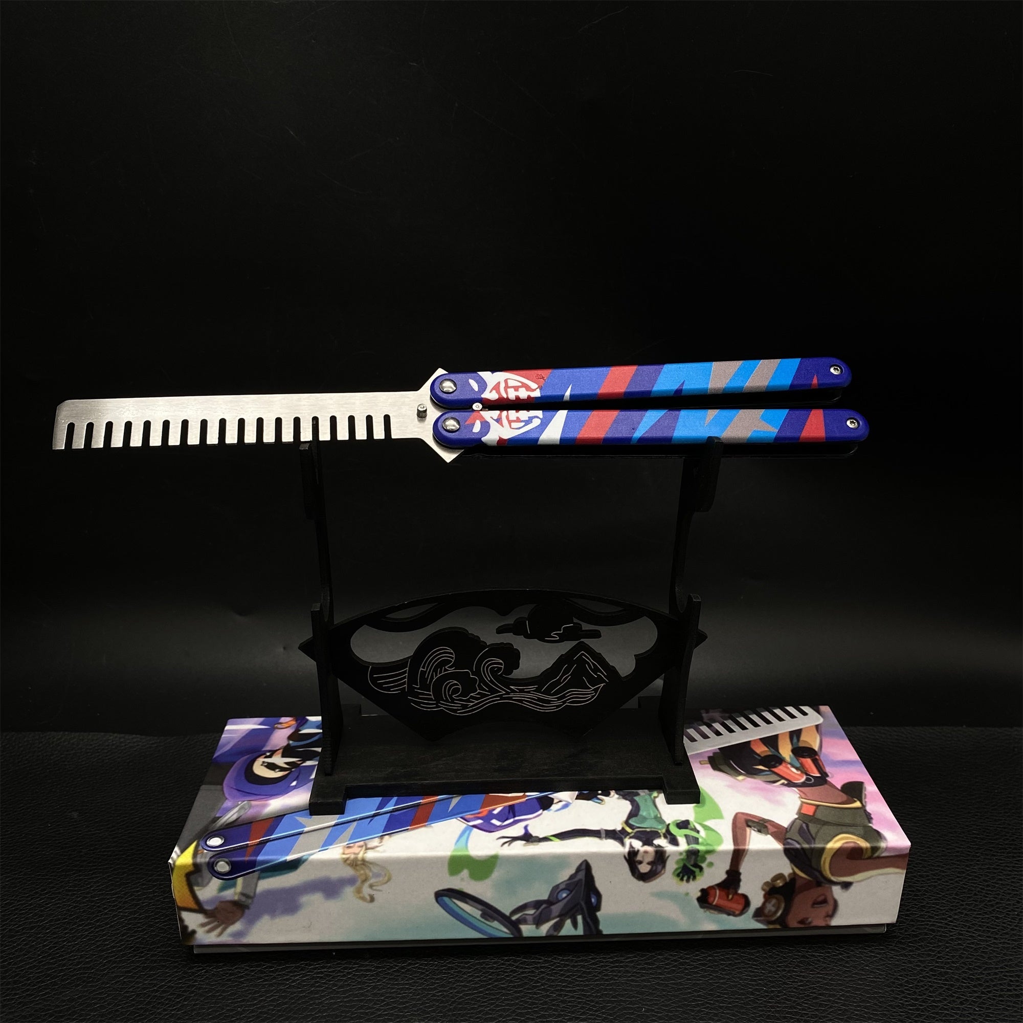 Blunt Blade Stainless Steel Yoru Comb Balisong Butterfly Trainer