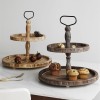 Vintage Wood 2 Tiered Tray