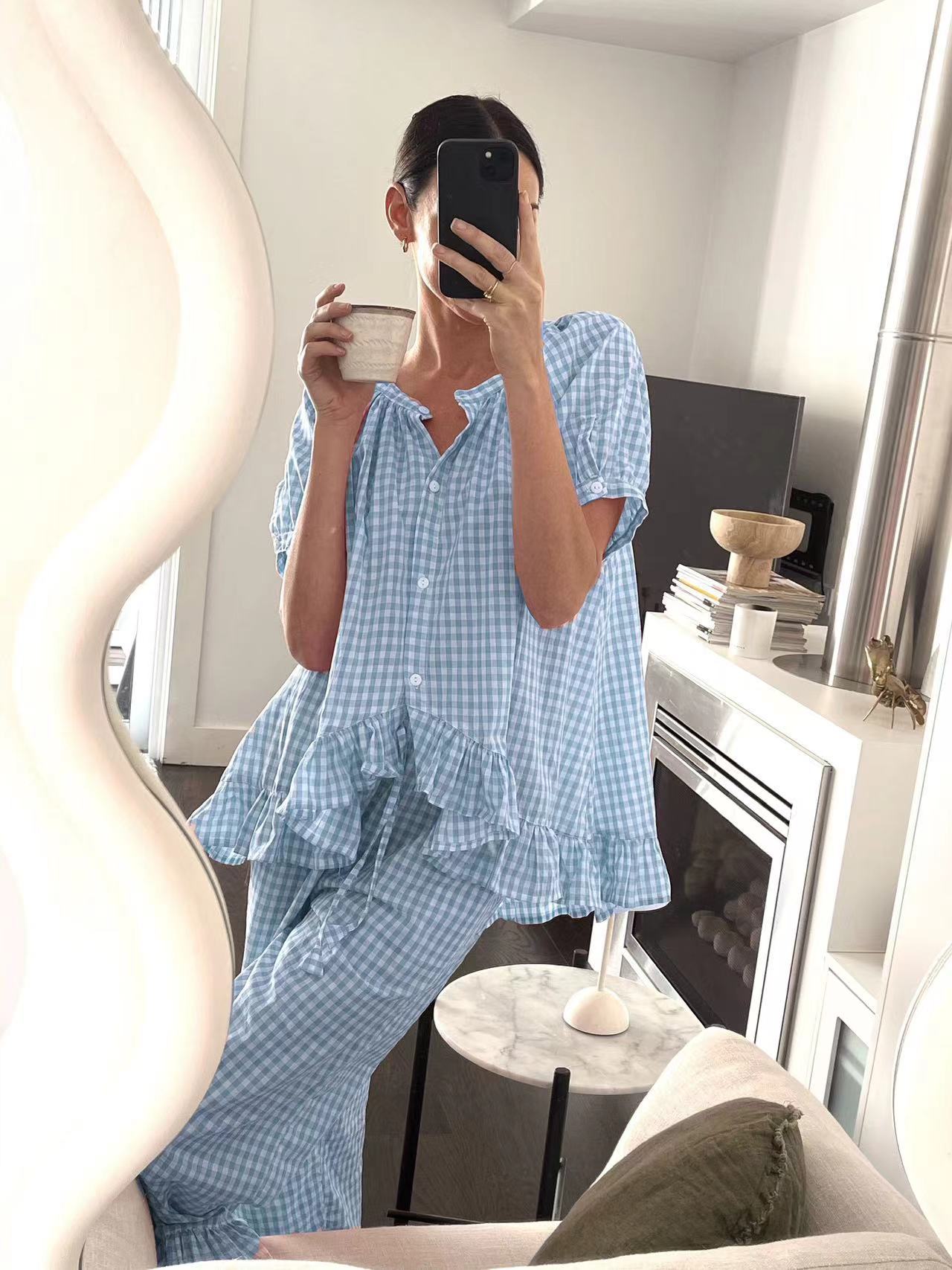 🔥Last Day Promotion 70% OFF🔥Sophie Loose Plaid Pajama Set