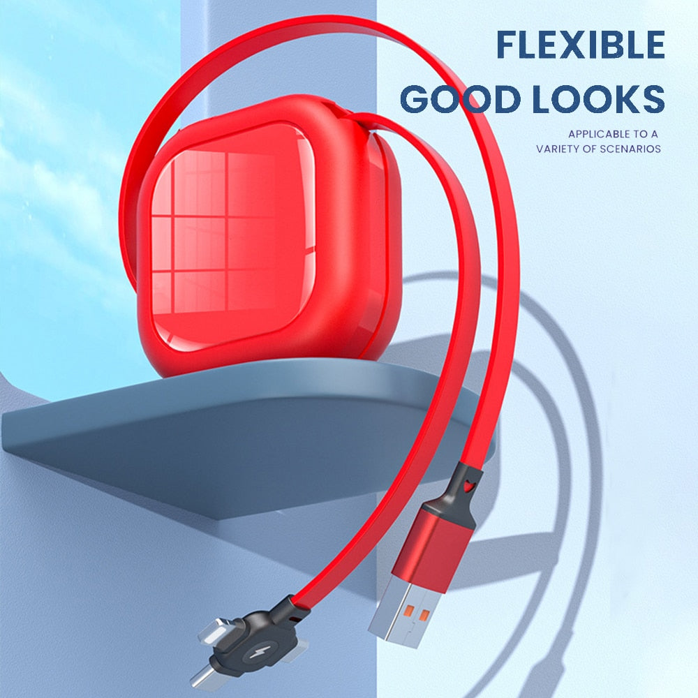 3-in-1 Retractable Charging Cable