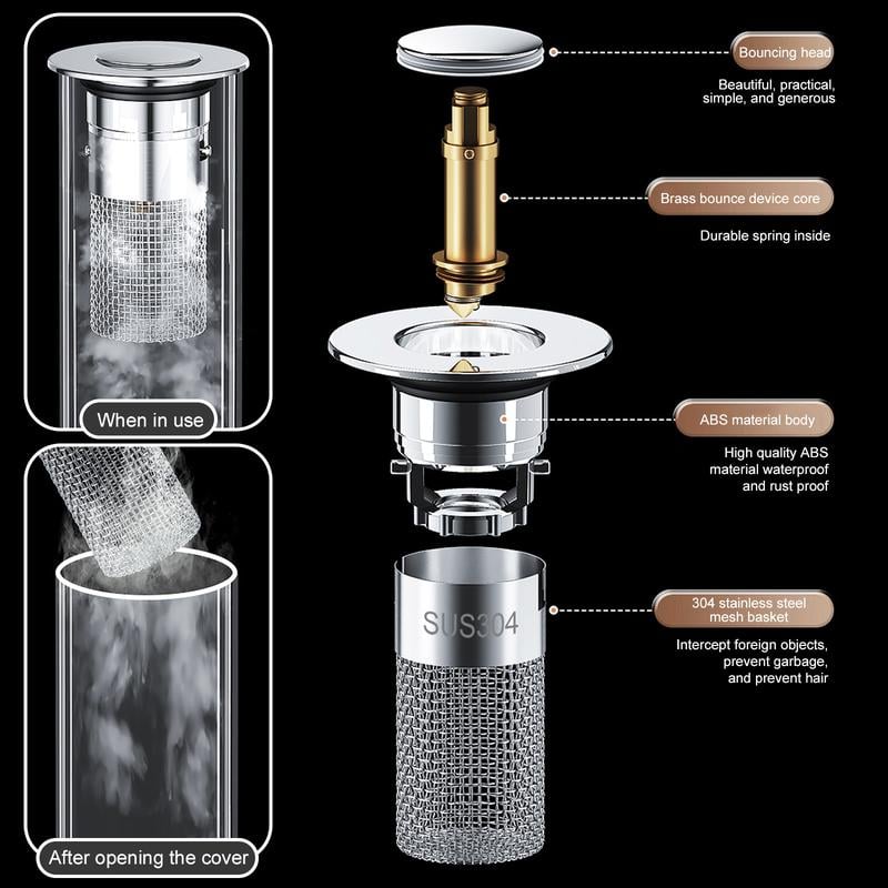 Last Day Promotion 70% OFF - 🔥Stainless Steel Floor Drain Filter⚡Buy 2 Get 1 Free(3 Pcs)