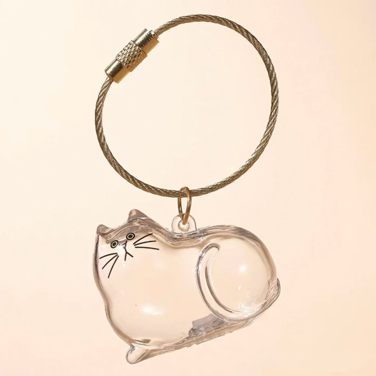 😻💕Cat Hair Collector Keychain Charm - Memorial Storage Box