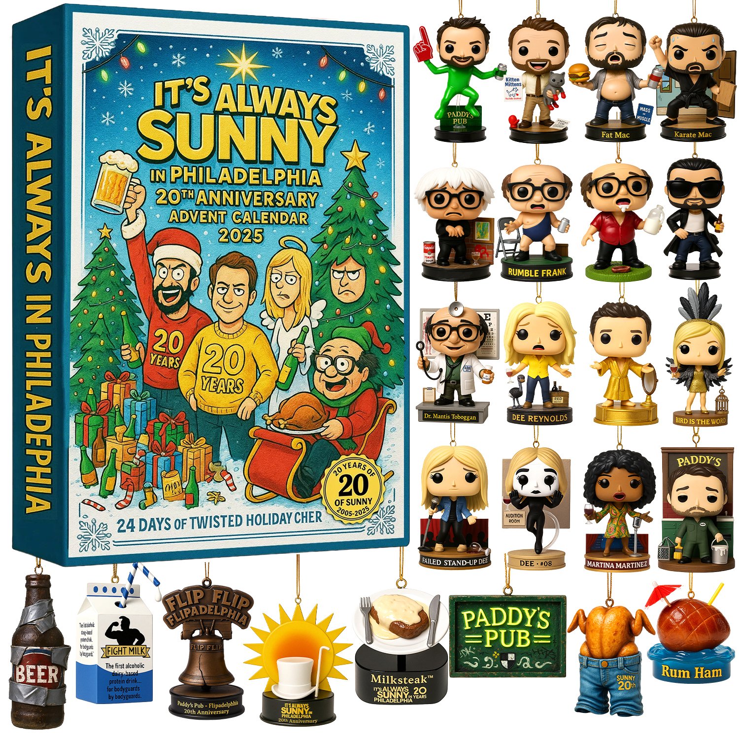 (🔥New Arrivals- 50% OFF) It’s Always Sunny in Philadelphia 20th Anniversary Advent Calendar 2025