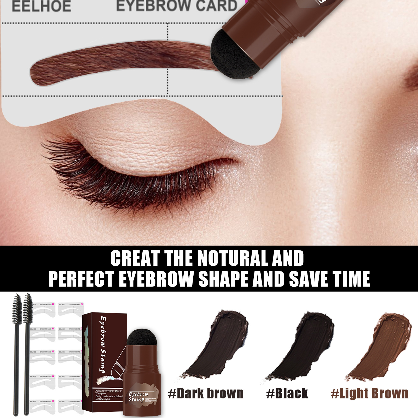 (LAST DAY SALE - 48% OFF) Perfect Brows Stencil & Stamp Kit, BUY 2 FREE SHIPPING