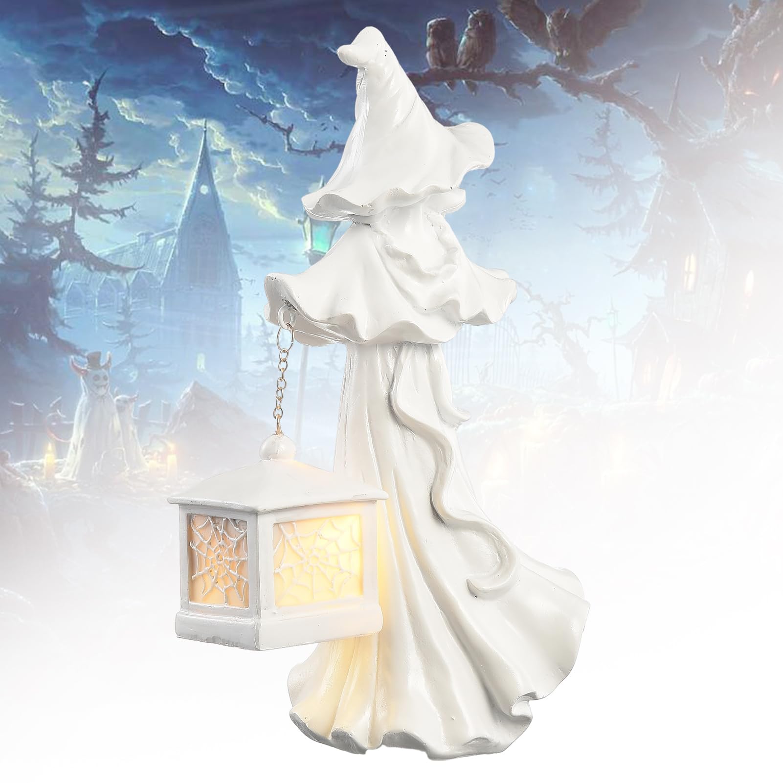 🔥My new Boo guys came today!🧙‍♀️Halloween Faceless Witch Lantern Statues – Set of 2