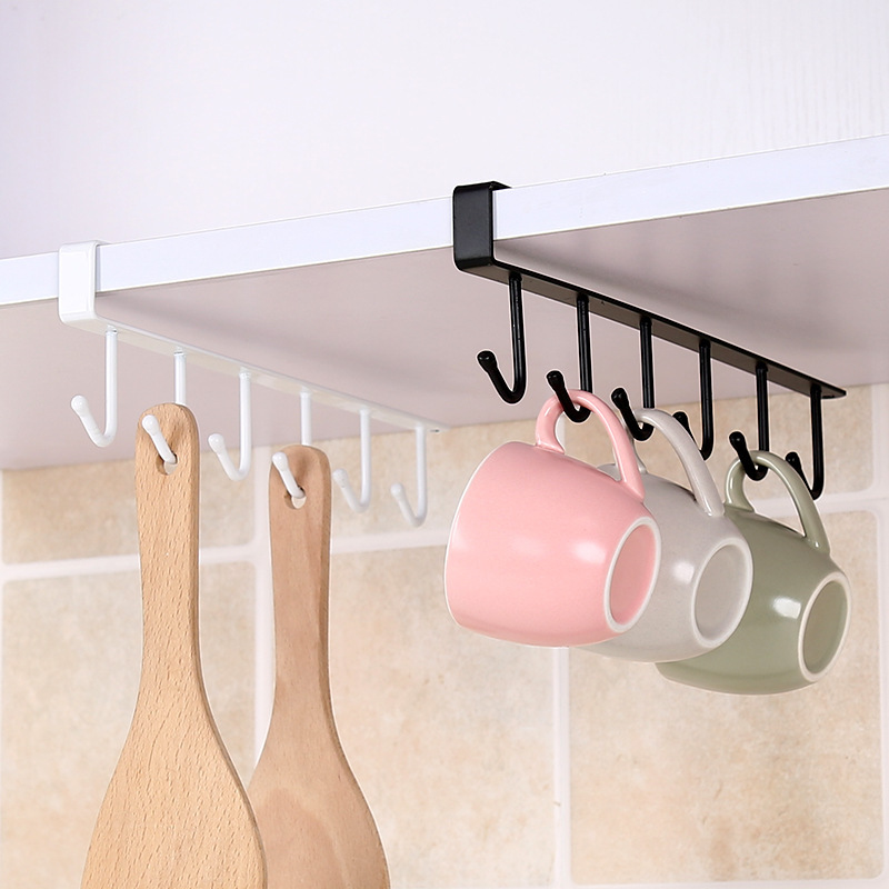 (MOTHER'S DAY SALE - SAVE 50% OFF)Under-Cabinet Hanger Rack (6 Hooks)