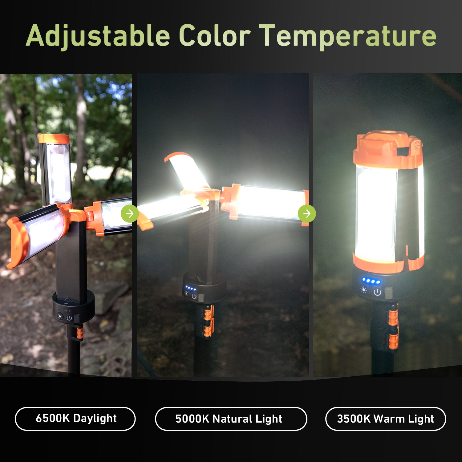 🔥LAST DAY SALE 50% OFF💥Rechargeable 10000 mAh Camping Light with Stand