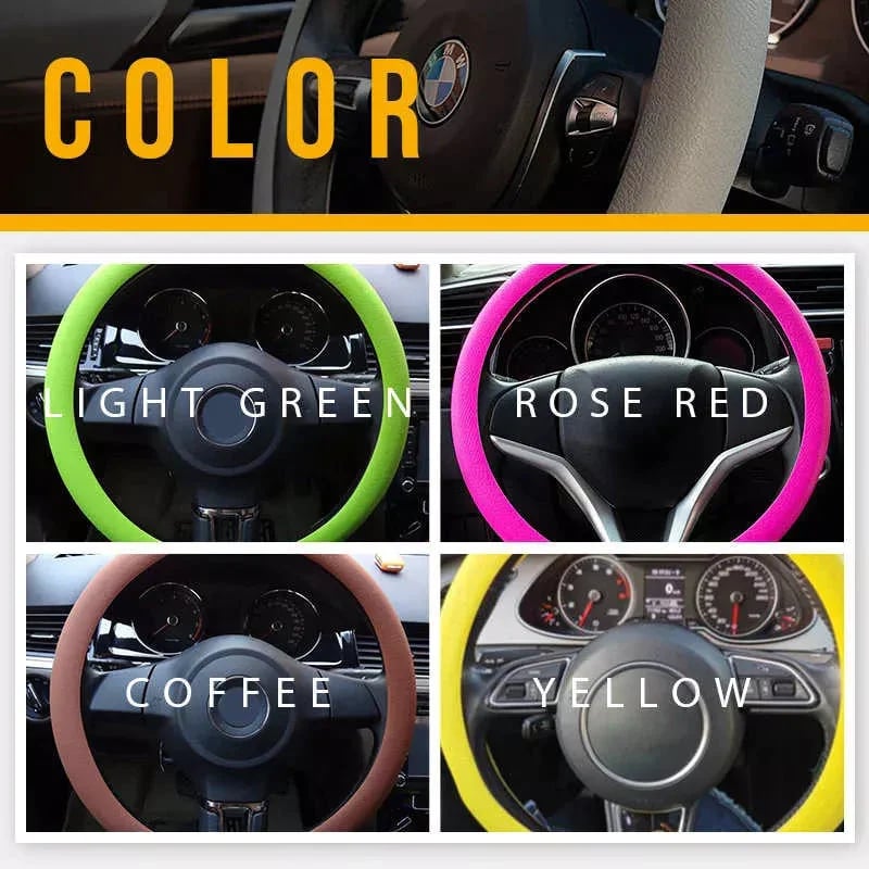 🔥Summer Hot Sale-50% OFF-Cool non-slip silicone steering wheel protector (BUY 2 FREE SHIPPING)