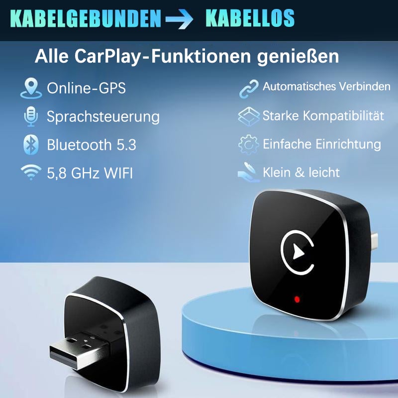 🔥Letzter Tag 50% RABATT-Kabelloser Carplay-Adapter für iPhone/Android