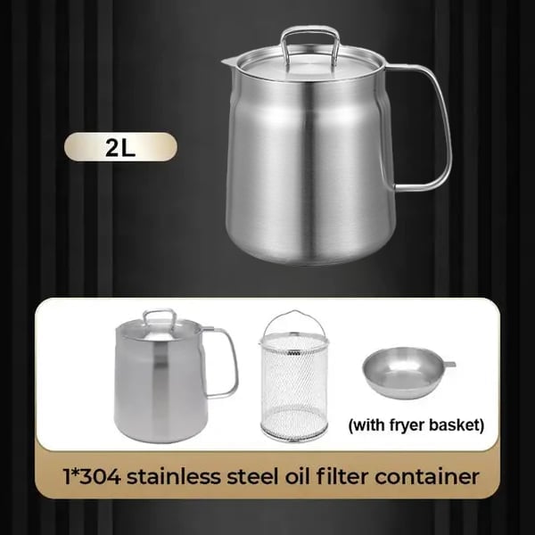 🎁TikTok Last Day Sale - 70% OFF🎉2-in-1 304 Stainless Steel Multifunctional Oil Strainer Pot