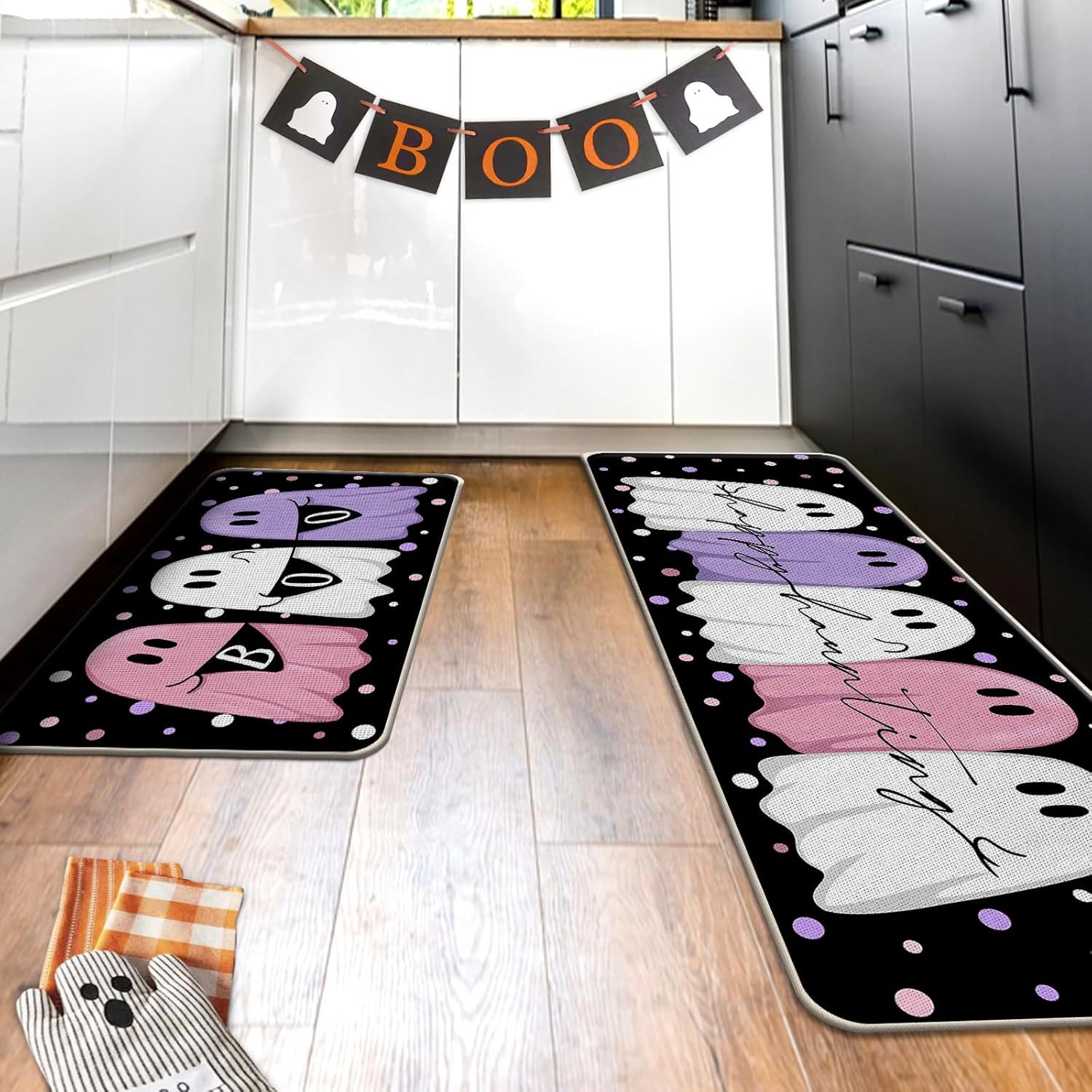 🎁TikTok Last Day Sale - 70% OFF🎉Halloween Kitchen Rugs Sets of 2🎃