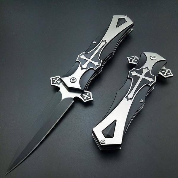 Spring-assisted folding knife. Perfect for hunting, camping.