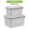 💖Letzter Tag 49% Rabatt🔥Transparente Aufbewahrungsbox mit Abtropfsieb💧