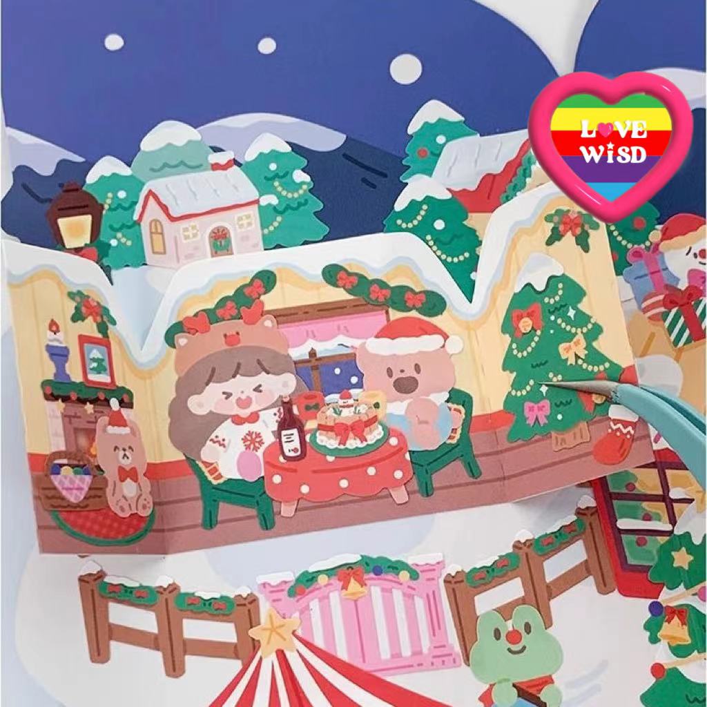 DIY Merry Christmas Sticker Scene Card