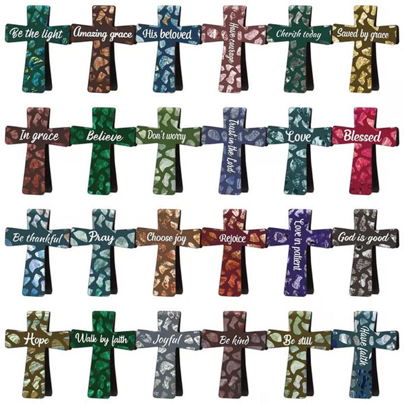 🔥Last Day Promotion 50% OFF🔥12 Pcs Magnetic Cross Bookmarks Gifts for Bible Study, Readers, Teachers, Students
