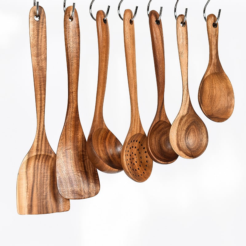 🔥LAST DAY 50% OFF🔥Eco-Friendly Teak Wood Kitchen Spoon Set