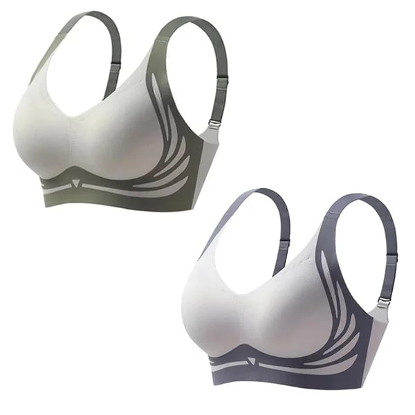 🎁Last Day 50% Off - Super gather bra | Wireless Push-up Bra👍No more sagging breasts