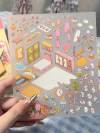 3D Sticker Scene,Make a Sunshine Greenhouse|Coffee Shop|Candy House|Clothing Shop