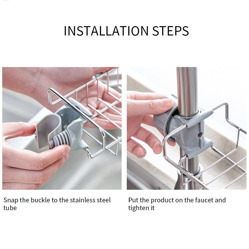 (🔥Last Day Promotion- SAVE 48% OFF)Stainless Steel Faucet Drain Rack(BUY 2 GET 1 FREE NOW)