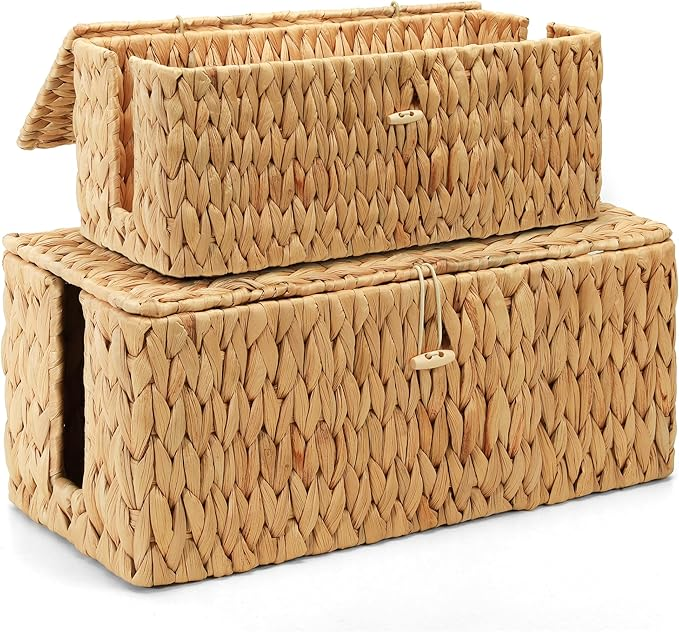 100% Handmade Cable Management Box with Lid(𝐒𝐦𝐢𝐭𝐡 𝐇𝐚𝐧𝐝𝐦𝐚𝐝𝐞®)