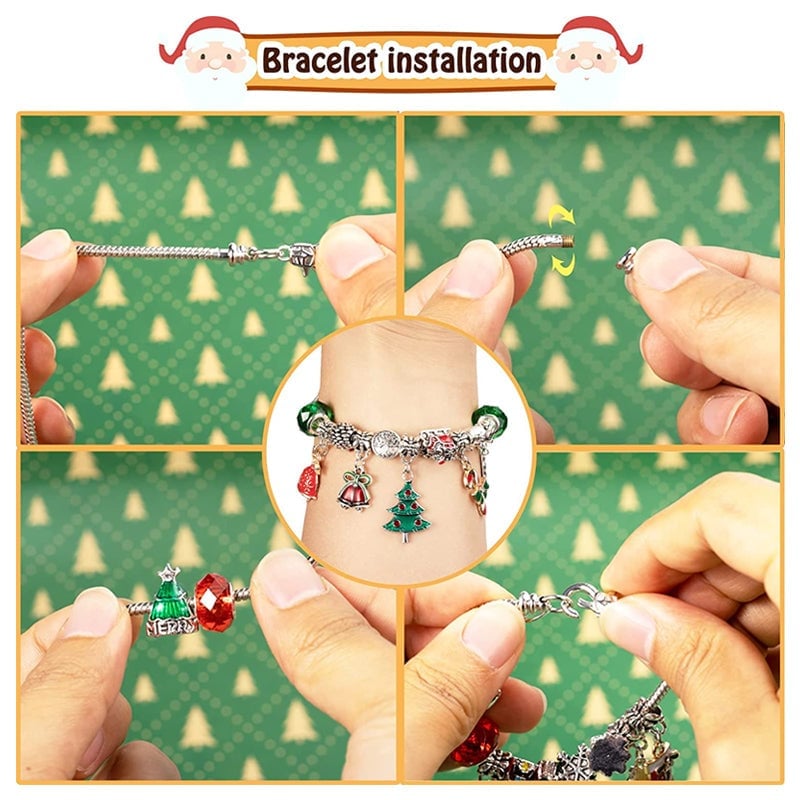 🔥Last 4 hours 49% OFF🌲 -DIY 24 Days Christmas Countdown Calendar Bracelets Set