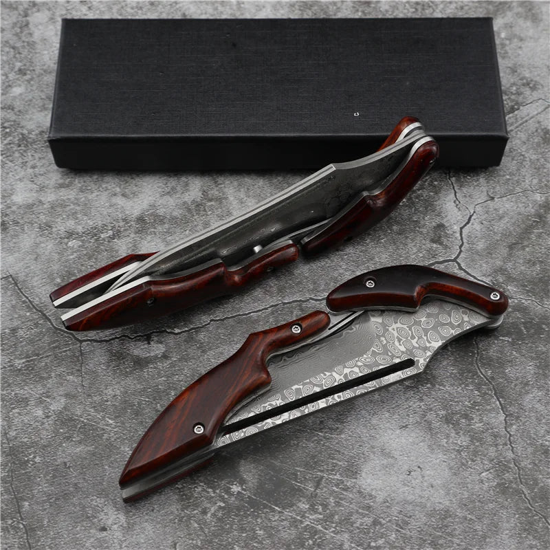 Damascus Steel Professional Folding Knife