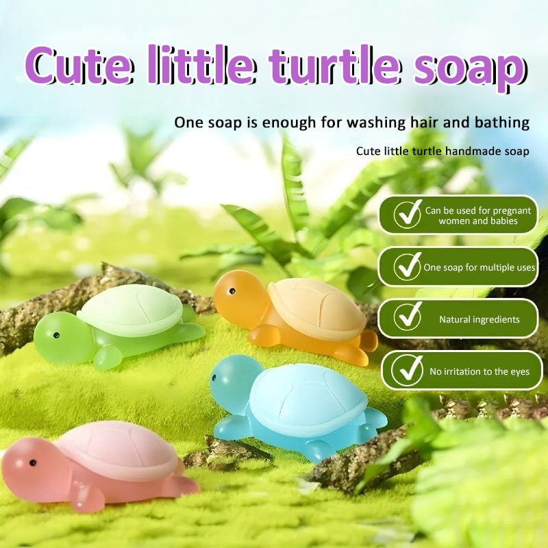 🐢Kleine Schildkröte handgemachte Seife mit ätherischem Öl (Zufällige Farbe)