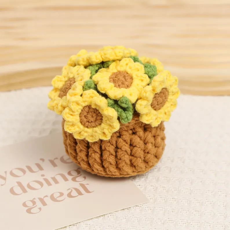 🌹100% Handmade Rose Coaster and Flower Basket Crochet