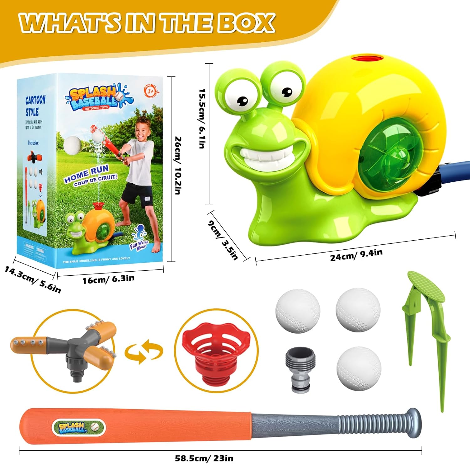 💥LAST DAY SALE 50% OFF💥Water Sprinkler Baseball Toy