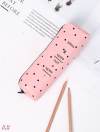 Letter Print Zipper Pencil Bag 1pc