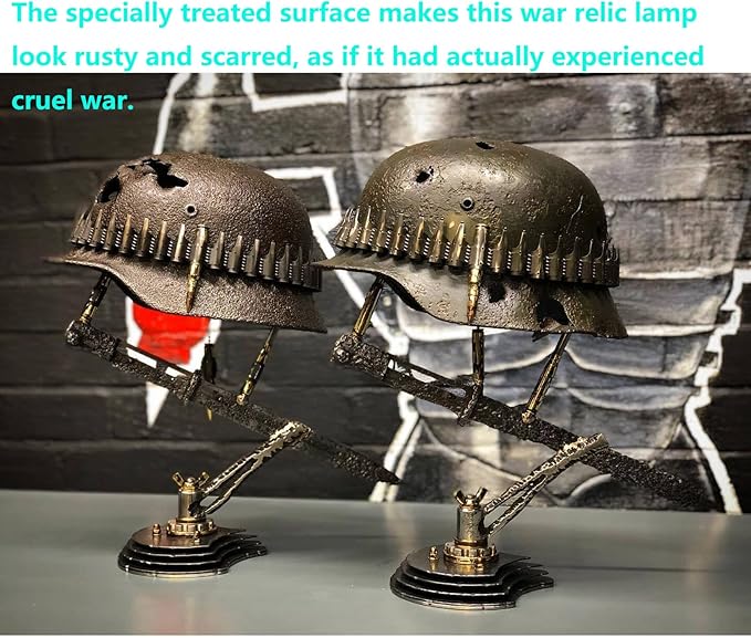 💡Stahlhelm Helmet Table Lamp