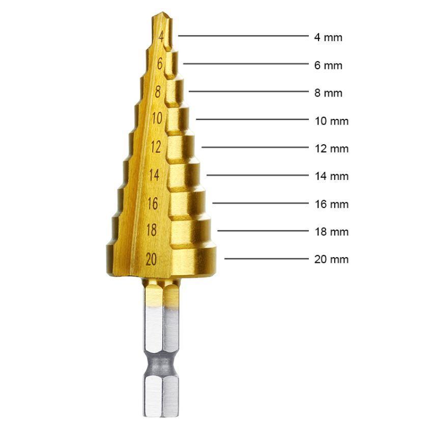 TITANIUM STEP DRILL BIT (3 PCS)