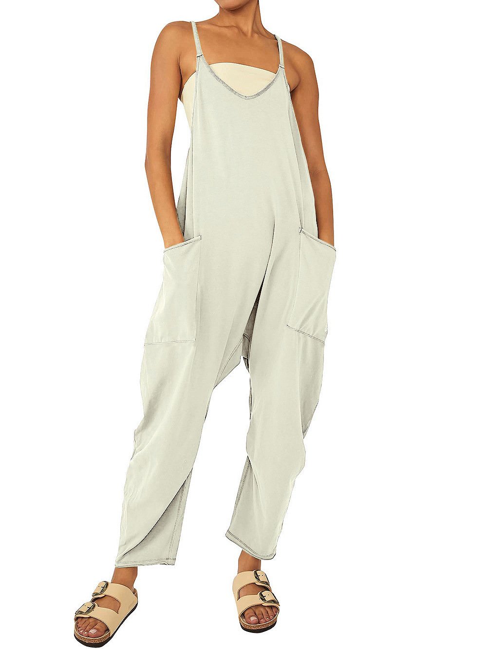 🔥Wide Leg Jumpsuit with Pockets (Buy 2 Free Shipping)