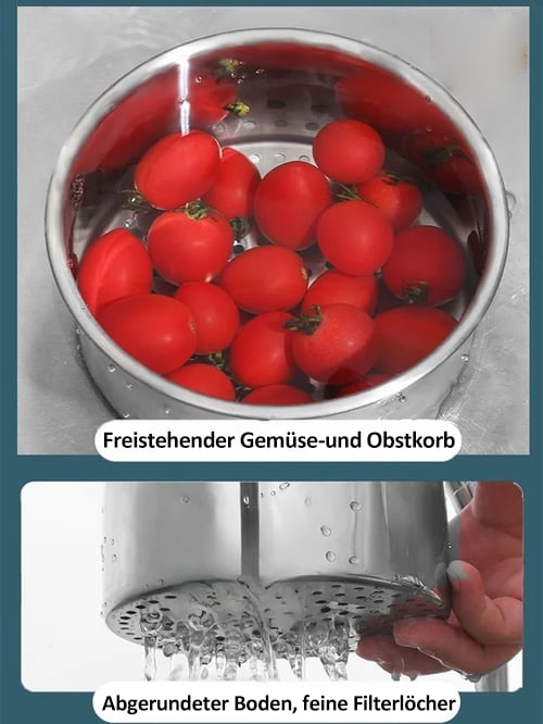 🔥Letzter Tag 49% Rabatt🎁Abtropfkorb aus Edelstahl in Schwanenform