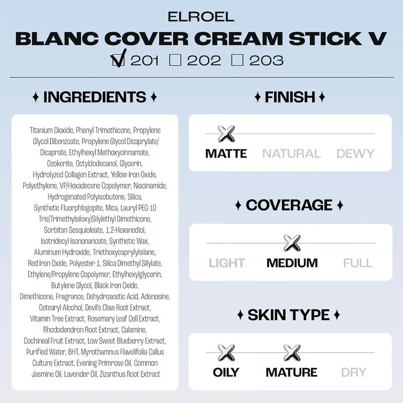 ⏰LAST DAY SALE 50% OFF - Cream Stick V White Korean Color-Changing Foundation Stick