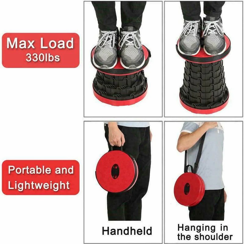 (🔥Last Day Promotion- SAVE 48% OFF)Retractable Folding Stool-Buy 2 Free Shipping