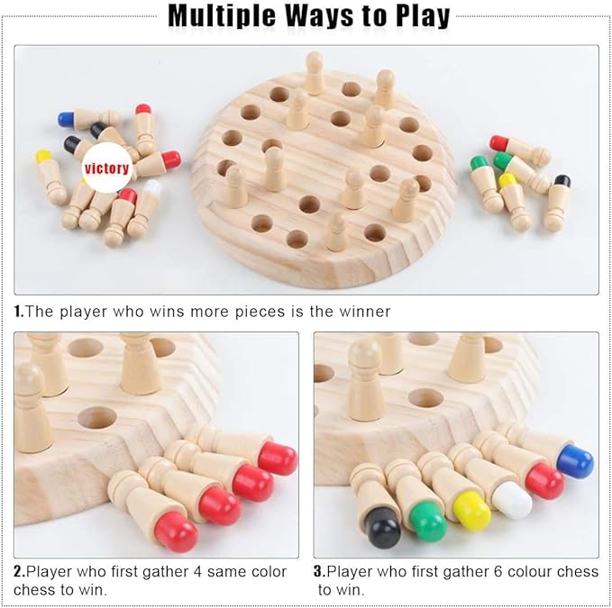 Wooden Memory Match Stick Chess