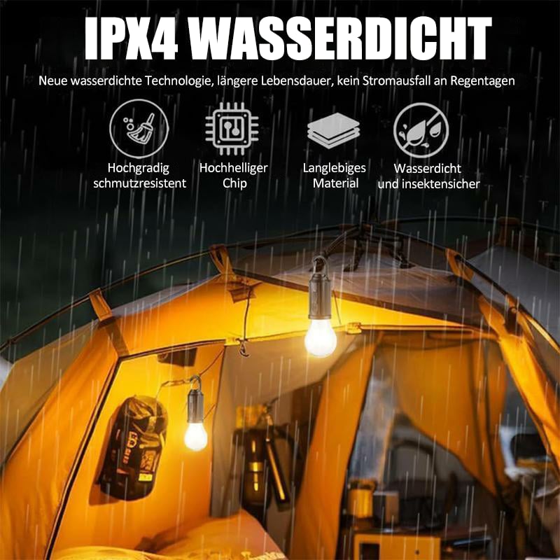🔥Zelt-Camping-Glühbirne, wiederaufladbare tragbare LED-Camping-Laterne mit 3 Beleuchtungsmodi