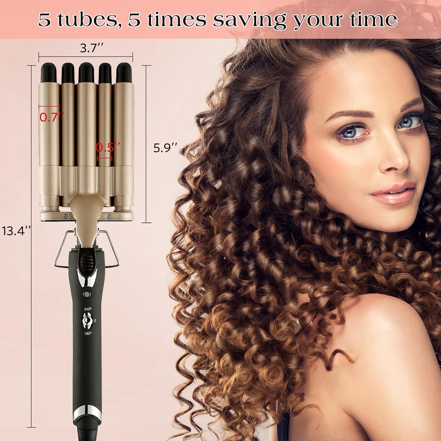 🎄TikTok Christmas Sale - 70% OFF✨5 Barrel Curling Iron Wand