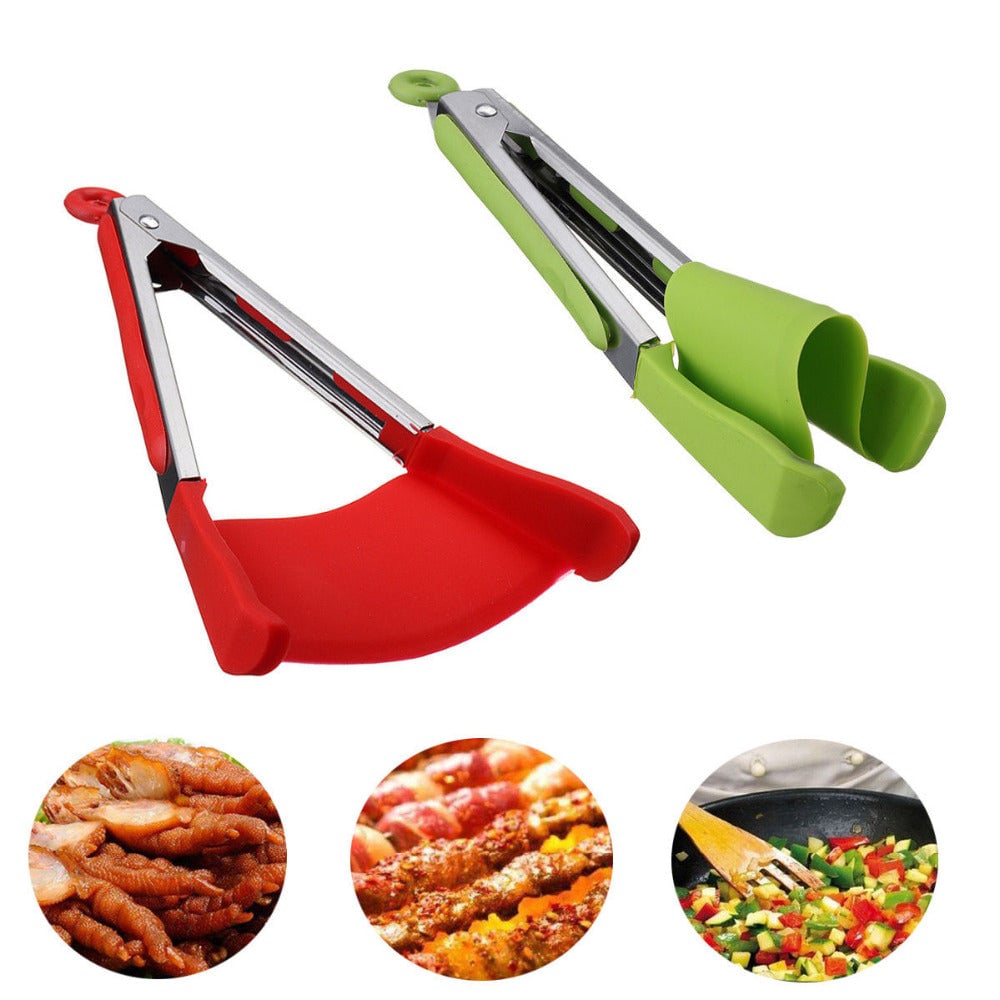 (🌲Hot Sale- SAVE 48% OFF) 2 in 1 Kitchen Flip Turn Spatula and Tongs