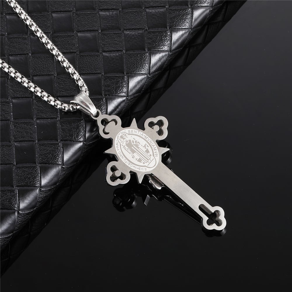 🙏 50% OFF🙏ST.Benedict Protection Cross Power Pendant Necklace