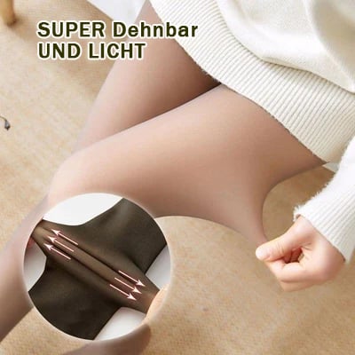 🎁Makellose Beine imitierte elastische Strumpfhosen, gefüttert mit warmem, durchscheinendem Plüsch
